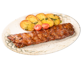 Свински ребра с печен картоф